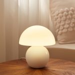 Mushroom Table Lamp White