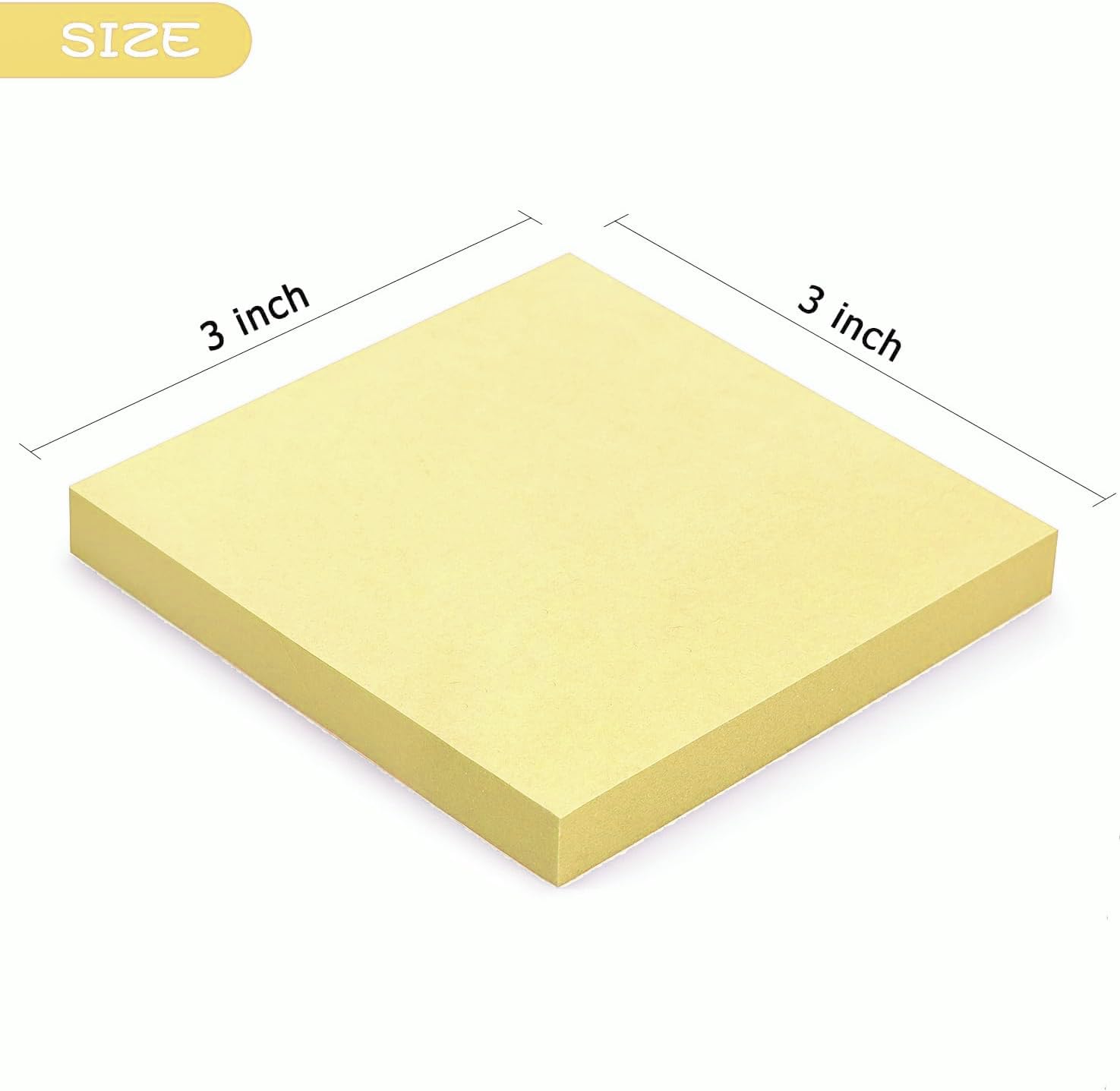 6-Pack Yellow Sticky Notes 3x3 100 Sheets - Image 2