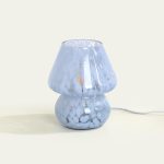 Dimmable Mushroom Desk Lamp Blue Translucent