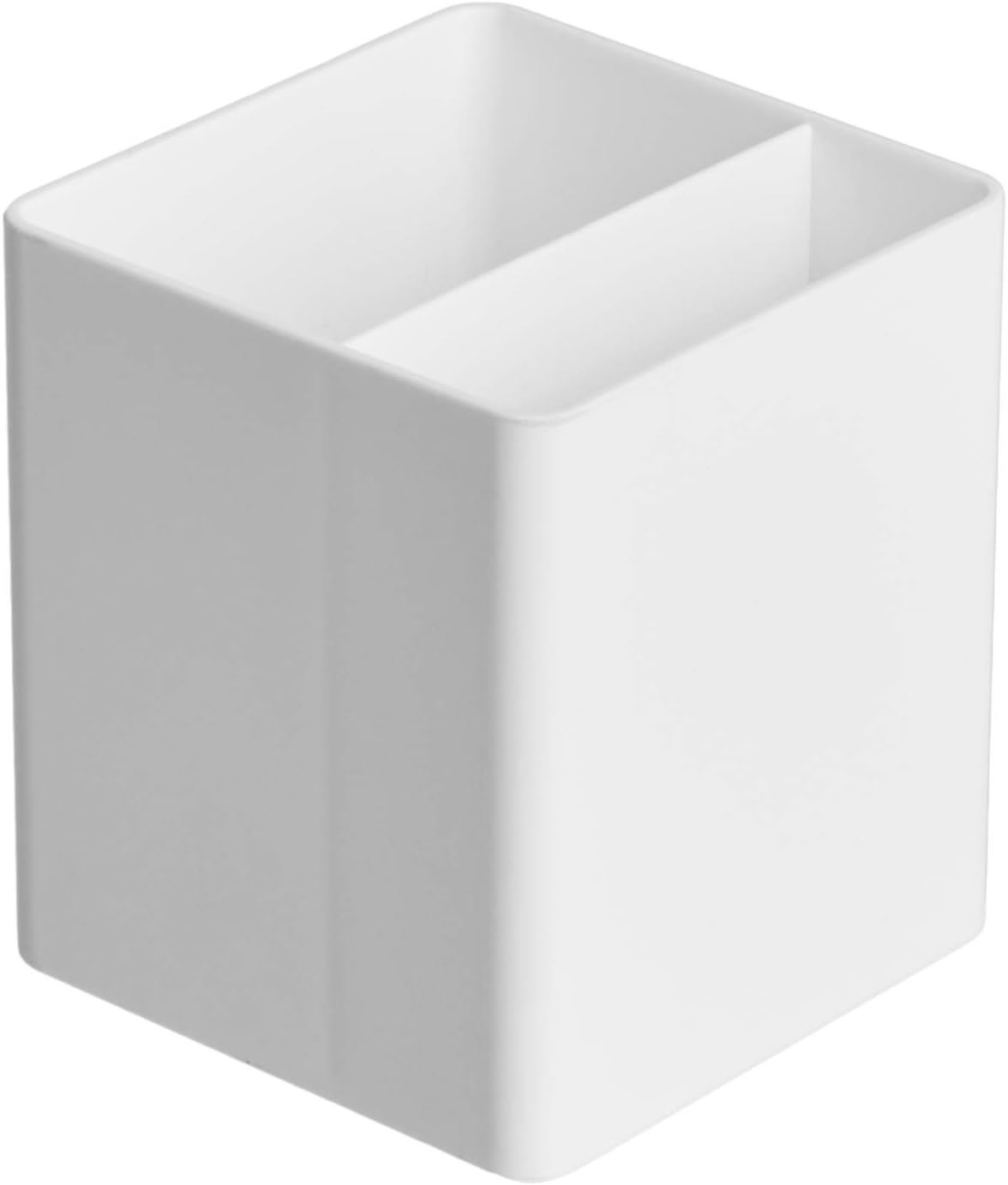 White Plastic Desktop Pen Holder