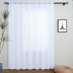 Extra Long Sheer White Curtain 100Wx108L
