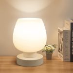 Touch Bedside Lamp Opal Glass Dimmable