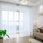 White Sheer Curtains 84" 2 Panels Rod Pocket