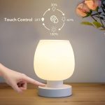 Touch Bedside Lamp Opal Glass Dimmable - Image 2