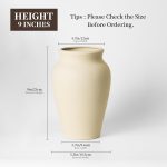 Wide Mouth Pottery Vase 9" Terracotta - Image 2
