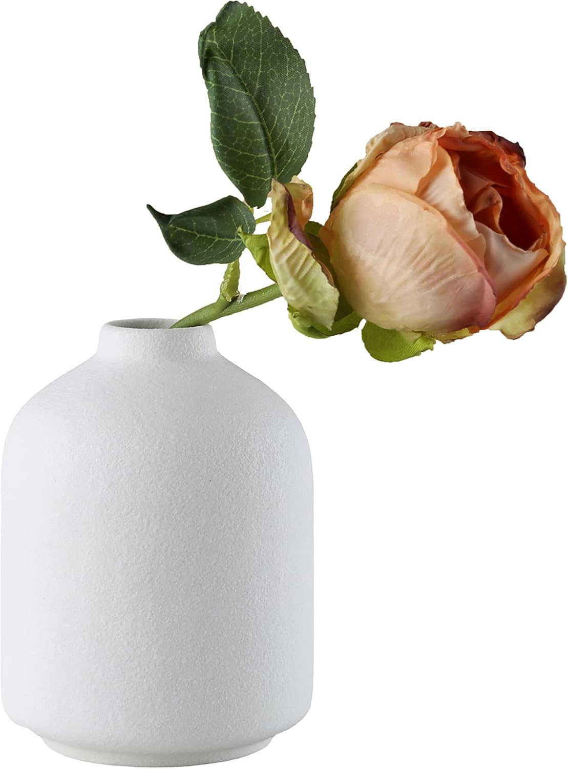61PBNYNgUQL._AC_SL1500_.jpg White Ceramic Vase Simple Flowers Small - Image 1