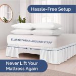 Wrap Around Dust Ruffle Bed Skirt White 12" - Image 2