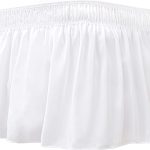 Silky Wrap Around Bed Skirt 15" White Elastic