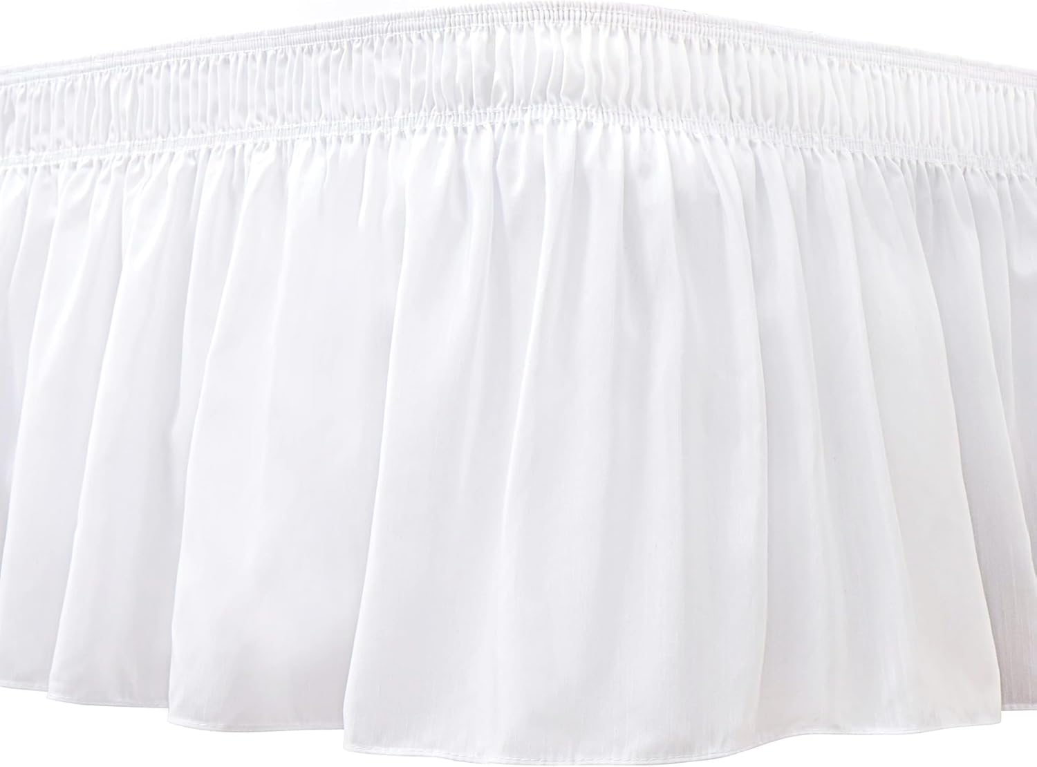 61oxPJAcptL._AC_SL1500_.jpg Silky Wrap Around Bed Skirt 15" White Elastic - Image 1