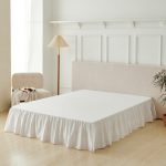 Ruffled Bed Skirt White 14" Split Corners