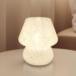 Mushroom Bedside Lamp White Mini