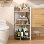 3-Tier Corner Standing Shelf Bathroom Curved