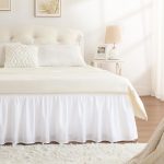 Elastic Wrap Around Bed Skirt 15" White