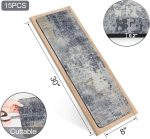 Non Slip Stair Treads 15-Pack 8x30 Grey Rubber Back - Image 2