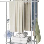 40" Standing Towel Rack 3-Tier Silver with Shelf