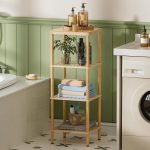 Bamboo 4-Tier Bathroom Storage Shelf - Image 2