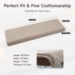 Cushioned Bullnose Stair Treads 14-Pack 9.5x30 Beige Gray - Image 2