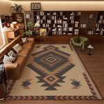 Southwestern Aztec Tribal Area Rug 10x12 Non Slip