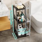 3-Tier Expandable Metal Bathroom Shelf Black - Image 2