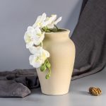 Wide Mouth Pottery Vase 9" Terracotta