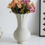 Grey Modern Ceramic Vase Dried Flowers