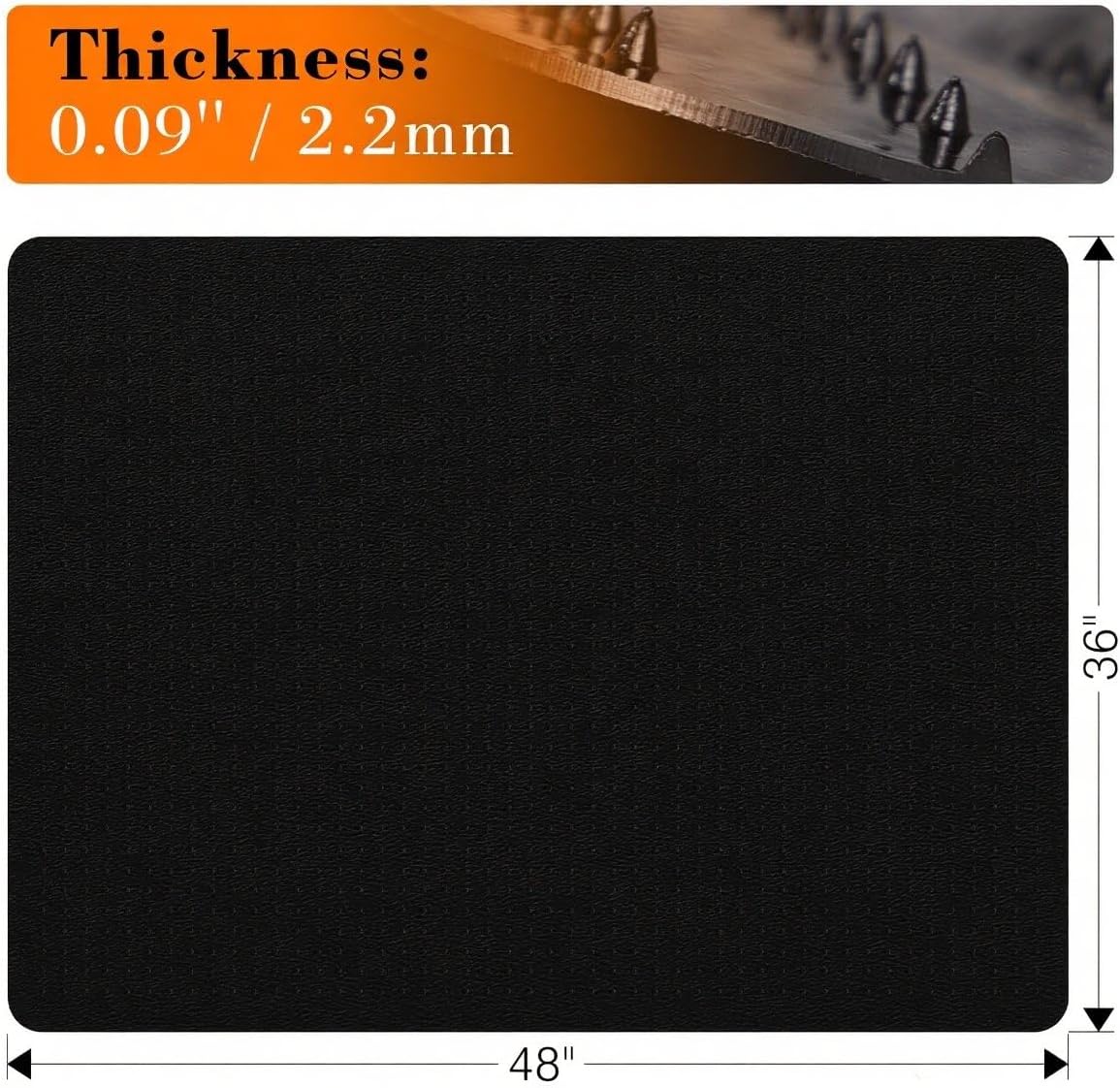 36x48 Heavy Duty Vinyl Chair Mat Carpet - Image 2