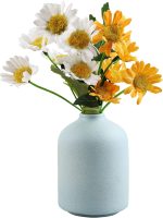Modern Blue Ceramic Vase Minimalist