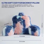 Fluffy Fur Reading Pillow Back Support Arms - Image 2
