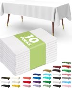 Disposable Plastic Tablecloth 10-Pack 54x108 White