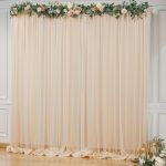 Champagne Tulle Backdrop Curtain 10x10ft