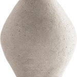 Distressed Polyresin Vase 12" Antique Tan