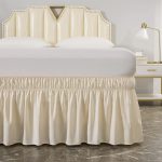 Wrap Around Bed Skirt 16" Beige Three Sides - Image 2