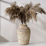 Rustic Ceramic Farmhouse Vase White 8.85"