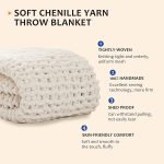 Chunky Chenille Knit Throw 50x60 Handmade - Image 2
