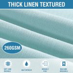 Linen Textured Tablecloth 60x120 Aqua - Image 2