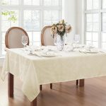 Damask Waterproof Tablecloth 60x120 Ivory