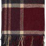 Tartan Wool Throw Red Blue 67x79