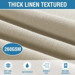 Linen Textured Tablecloth 60x120 Taupe - Image 2