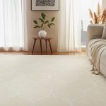 Geometric Washable Area Rug 6x9 Beige - Image 2