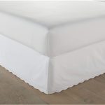 Cotton Tailored Bed Skirt White Split Corners