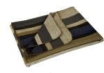 Handmade Alpaca Wool Throw Medium Brown Stripe