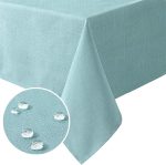 Linen Textured Tablecloth 60x120 Aqua