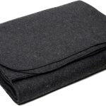 Soft Durable Wool Blanket 64x88 Charcoal