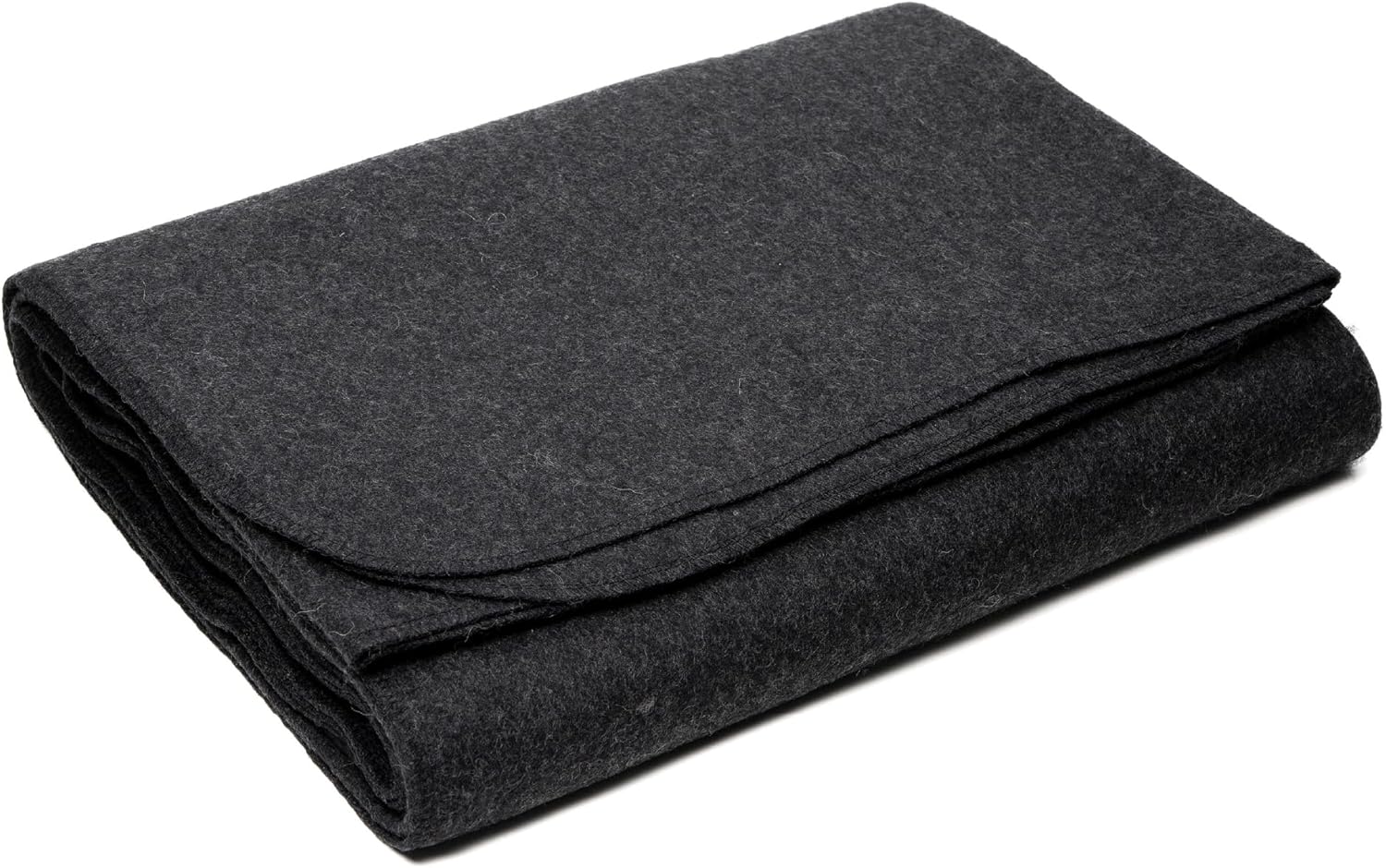 81nW6FUL6GL._AC_SL1500_.jpg Soft Durable Wool Blanket 64x88 Charcoal - Image 1