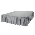 Microfiber Ruffled Bed Skirt 16" Dark Grey - Image 2