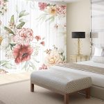 Red Pink Floral Sheer Curtains 84" 2 Panels - Image 2