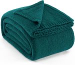 Wool Blend Knit Throw Dark Teal 60x80