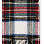 Merino Wool Tartan Plaid Throw Navy Red Beige 50x70