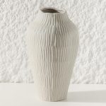 Blue Art Texture Ceramic Vase 11.6"
