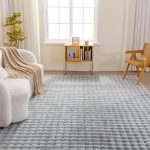 3D Bubble Washable Area Rug 4x6 Grey - Image 2